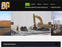 Tablet Screenshot of columbiapacificconstruction.com